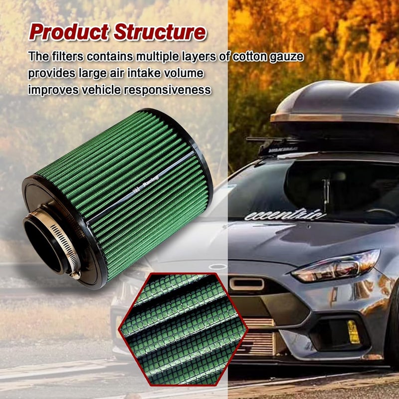 KNSPEC High Performance Air Filter Intake Compatible with Ford Focus 2009-2018 RS/ST MK3 MK3.5 Accessories,Cold Air Intake Filter - Image 4
